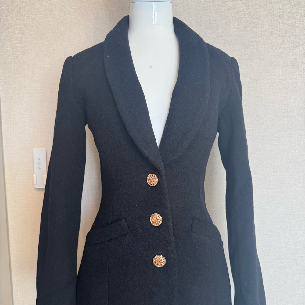 Reformation Eden Nipped Waist Coat Black - Size XS - Picture 7 of 13